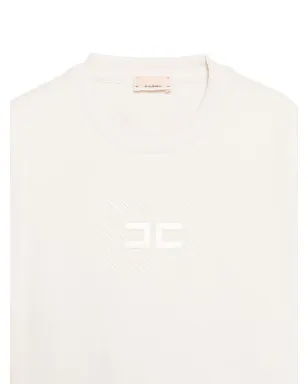 Elisabetta Franchi La Mia Bambina 刺繍ロゴ入りコットン スウェットシャツ - サムネイル3