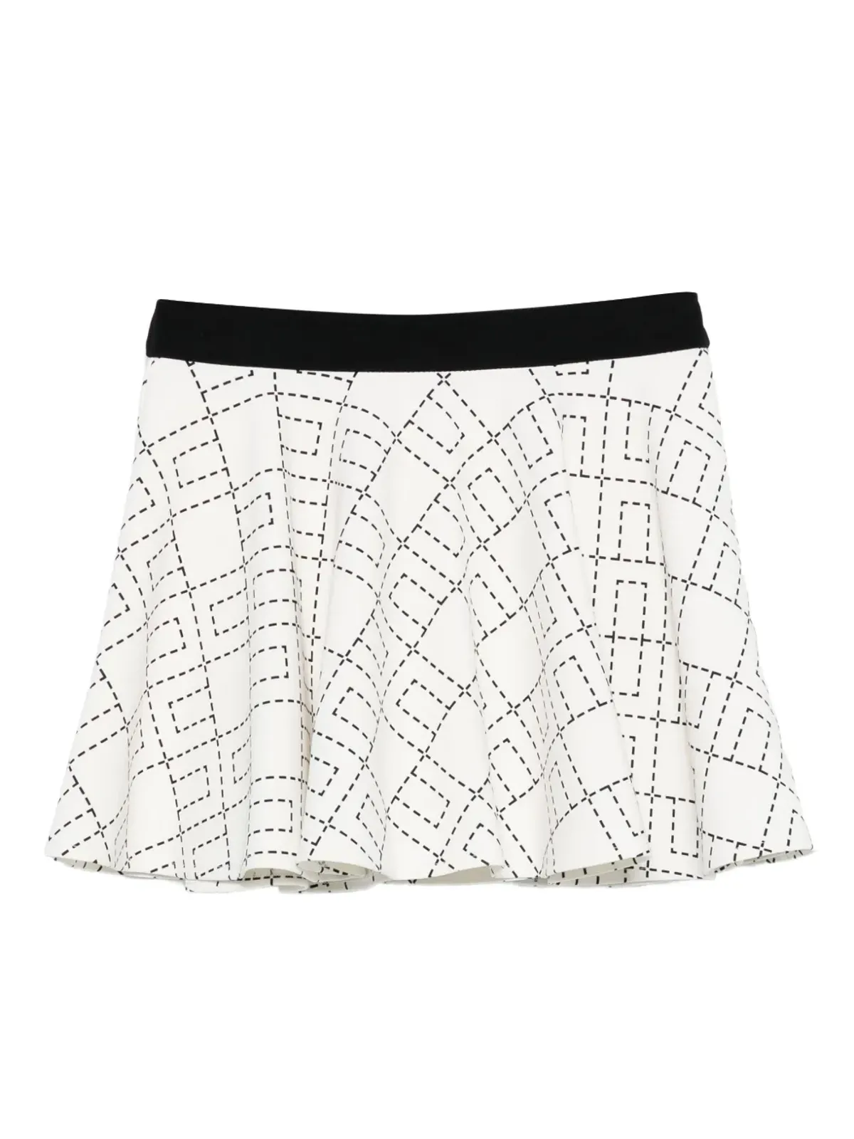 Elisabetta Franchi La Mia Bambina モノグラムプリント フレアスカート - 画像1