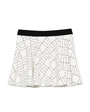 Elisabetta Franchi La Mia Bambina モノグラムプリント フレアスカート - サムネイル1