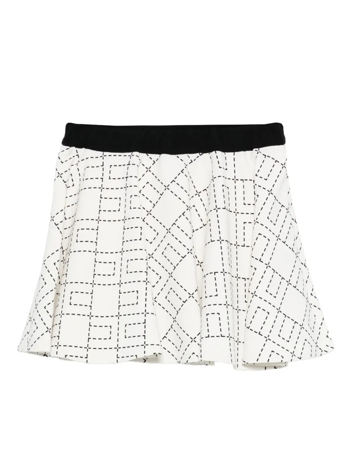 Elisabetta Franchi La Mia Bambina モノグラムプリント フレアスカート - 画像2