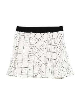 Elisabetta Franchi La Mia Bambina モノグラムプリント フレアスカート - サムネイル2