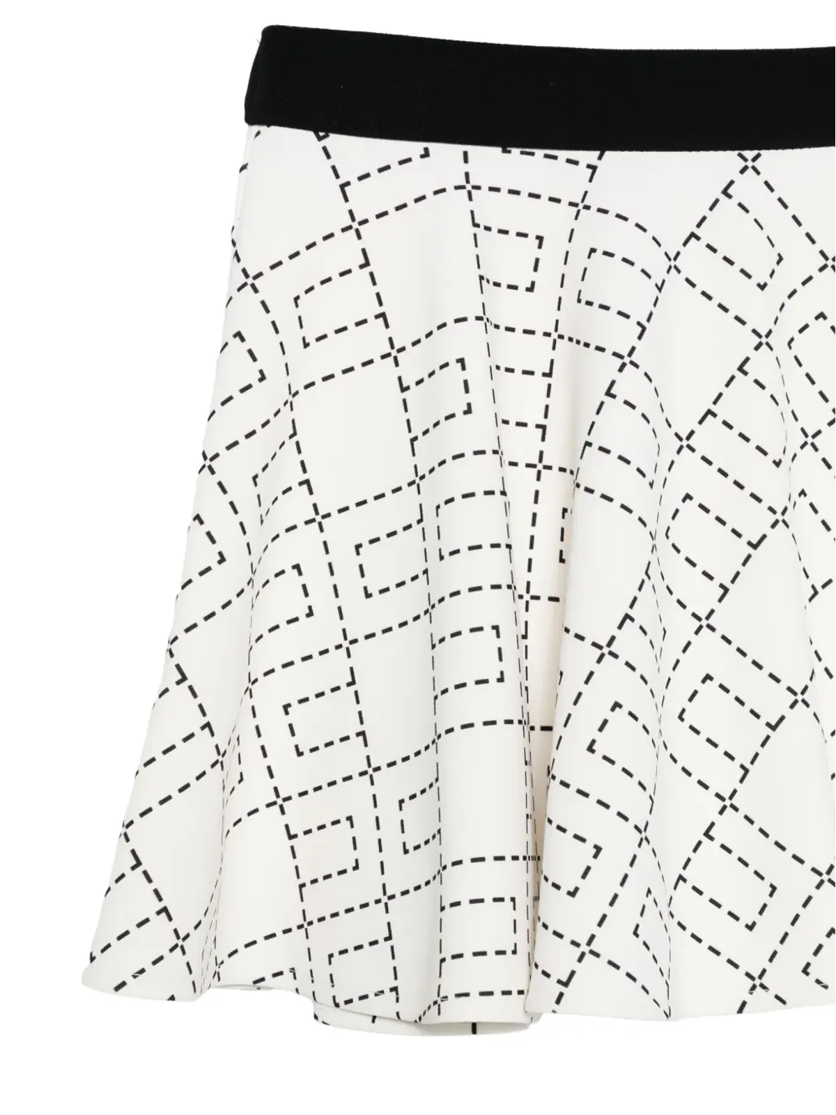 Elisabetta Franchi La Mia Bambina モノグラムプリント フレアスカート - 画像3