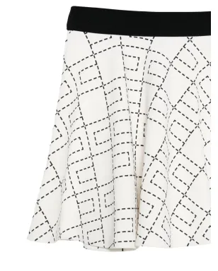 Elisabetta Franchi La Mia Bambina モノグラムプリント フレアスカート - サムネイル3
