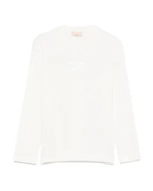 Elisabetta Franchi La Mia Bambina ロゴディテール長袖Tシャツ - サムネイル1