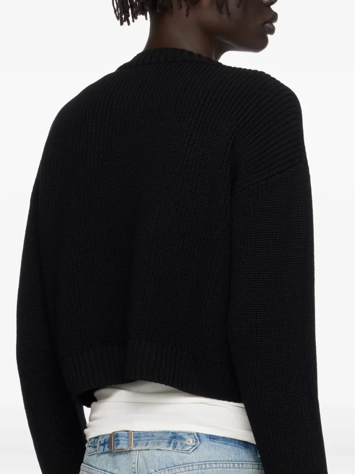 VETEMENTS ミニボタンアップカーディガン - ブラック - 画像3