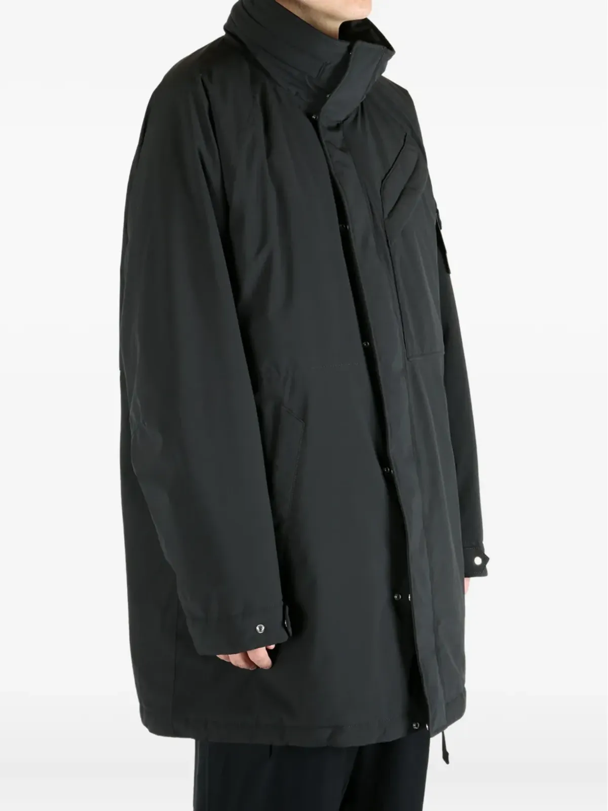 Stone Island ロゴパッチ入りパディッドコート - ブラック - 画像3