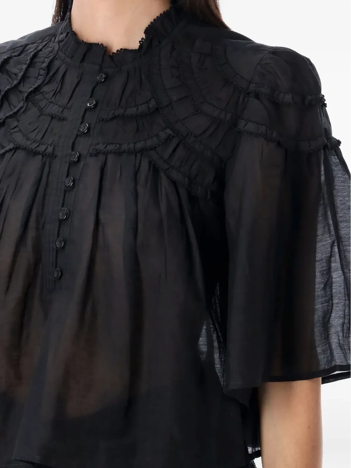 MARANT ÉTOILE カルメン フリル付きブラウス - 画像3