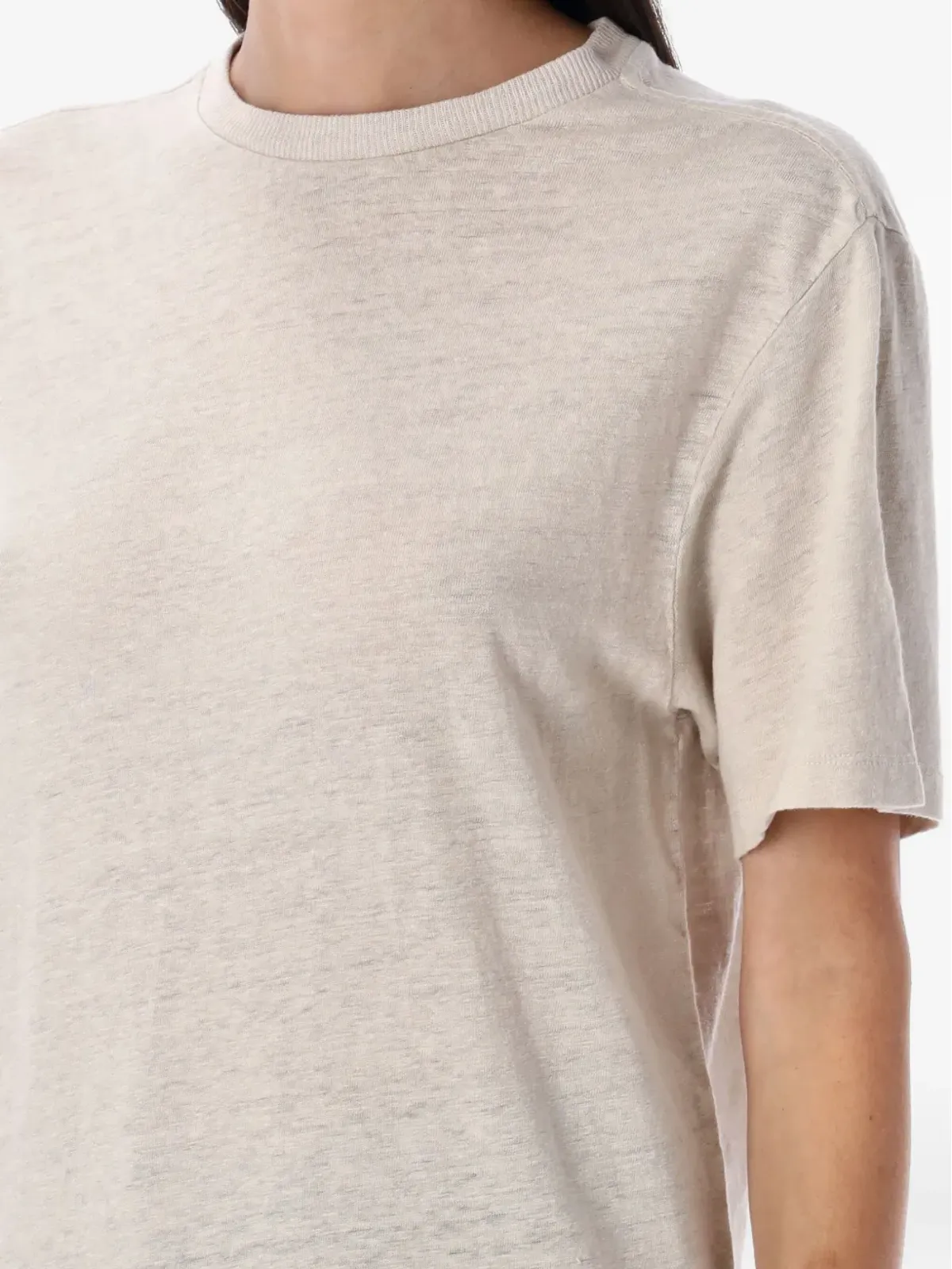 MARANT ÉTOILE リネン クルーネック Tシャツ - 画像3