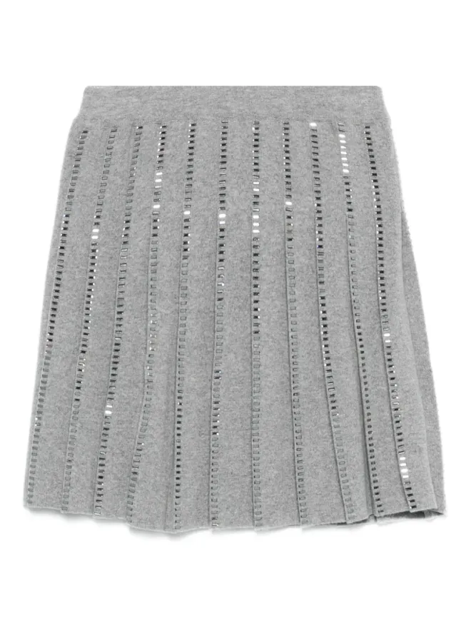 Ermanno Scervino Ermanno Scervino プリーツスパンコール装飾スカートの商品画像