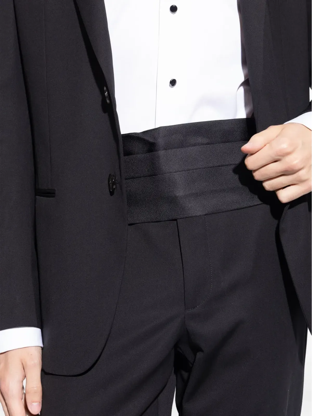 Giorgio Armani シルク タキシード用カマーバンド - 画像3