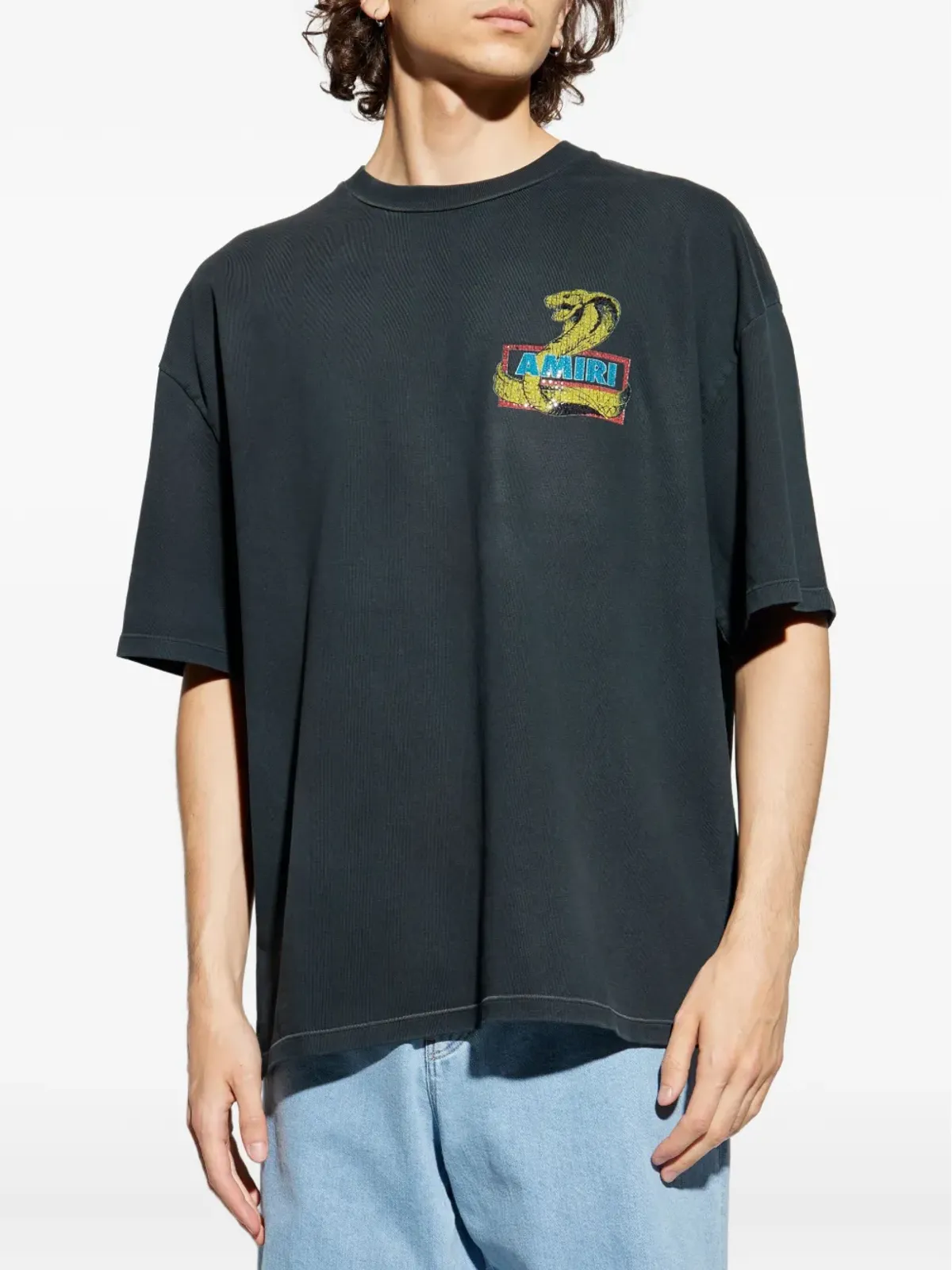 AMIRI 蛇柄コットンTシャツ - 画像3