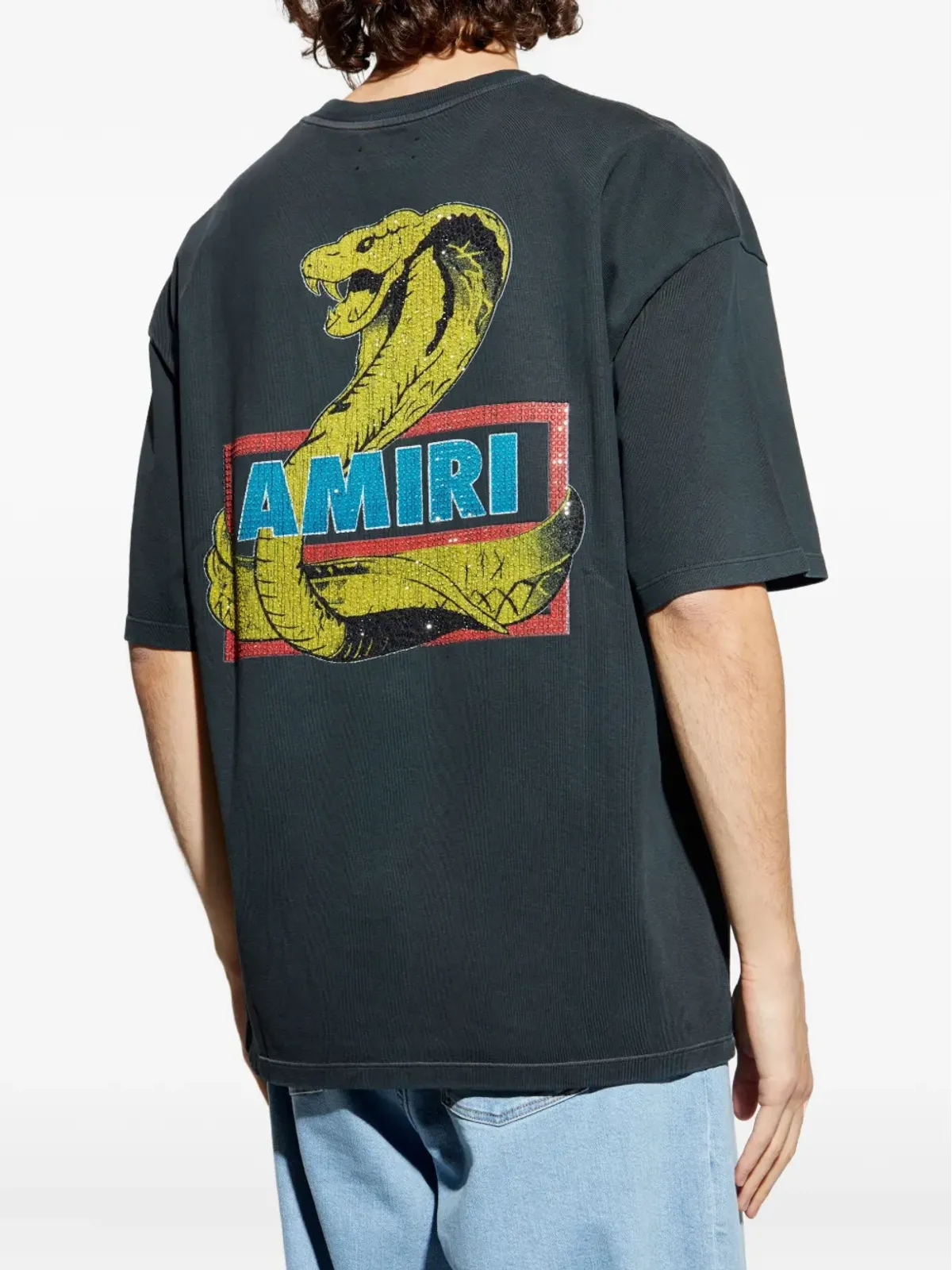 AMIRI 蛇柄コットンTシャツ - 画像4