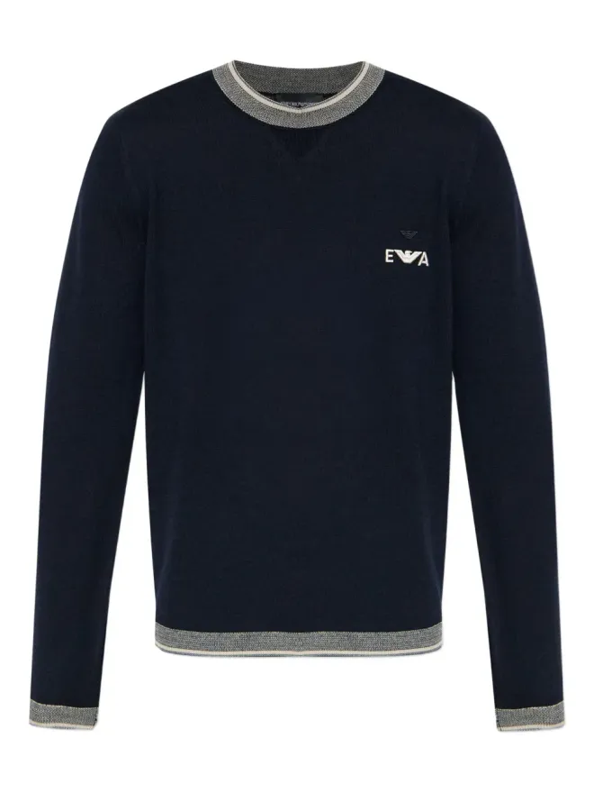 Emporio Armani Emporio Armani 刺繍ロゴ入りウールセーターの商品画像