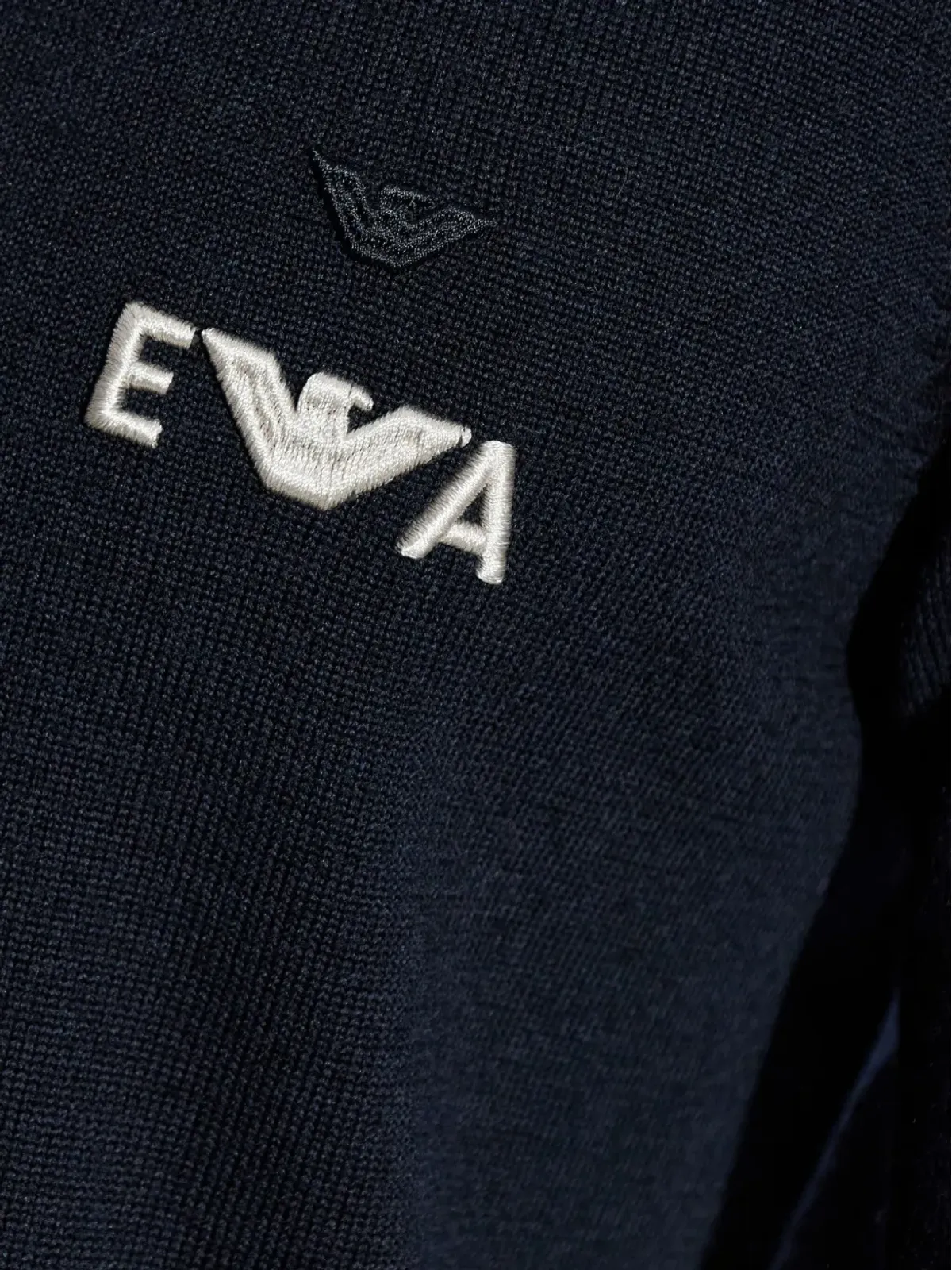 Emporio Armani 刺繍ロゴ入りウールセーター - 画像5