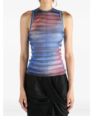 Jean Paul Gaultier ストライプ柄メッシュトップ - サムネイル2