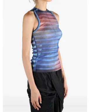 Jean Paul Gaultier ストライプ柄メッシュトップ - サムネイル3