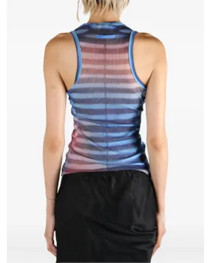 Jean Paul Gaultier ストライプ柄メッシュトップ - サムネイル4