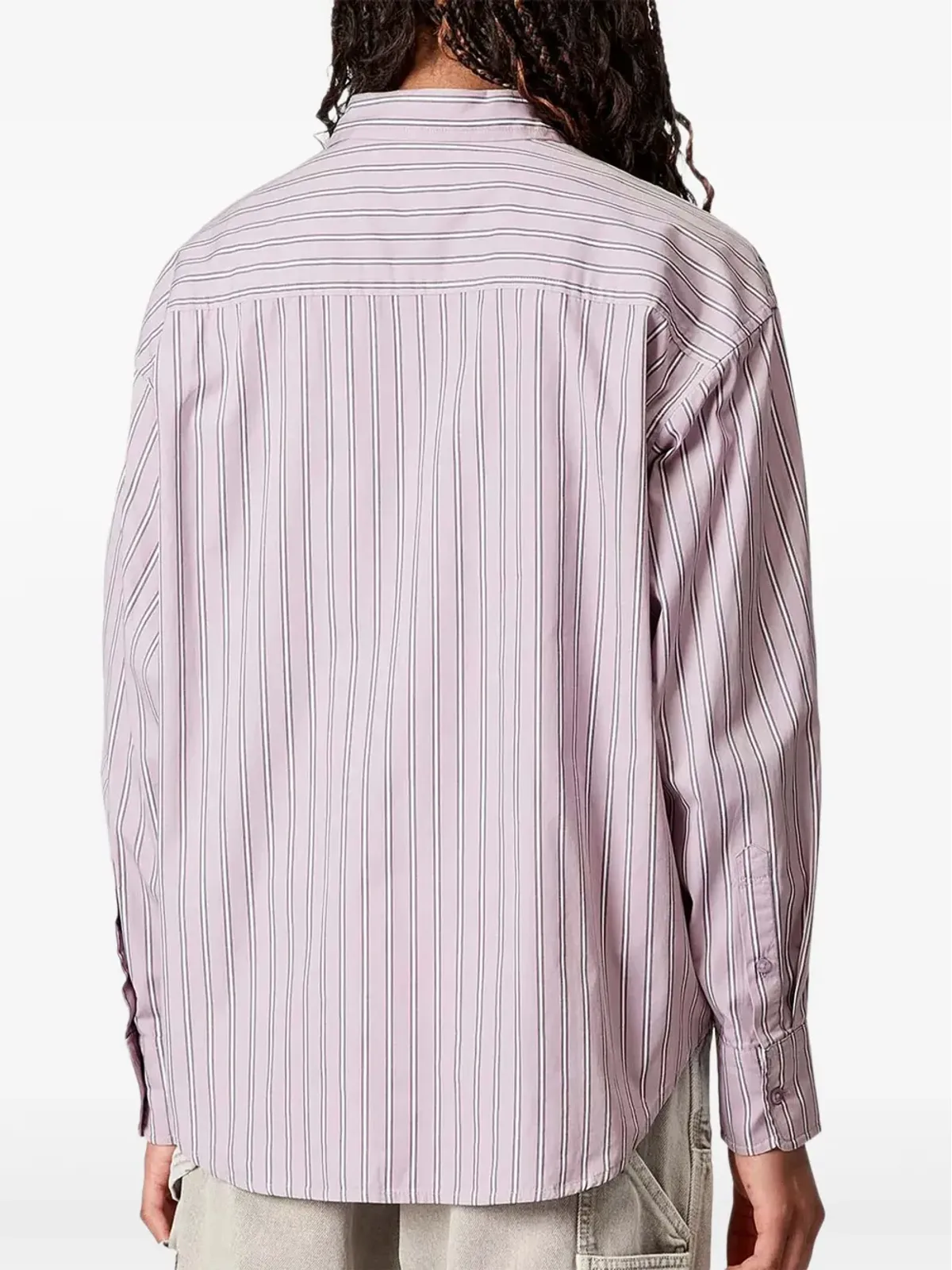 Carhartt WIP Grimsby striped embroidered shirt - Pink - 画像3