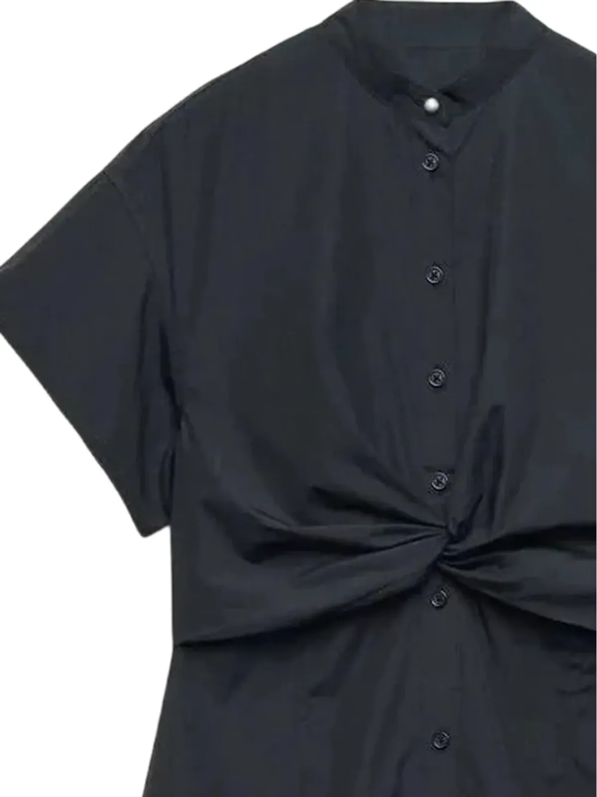 rag & bone グレッチェン ツイストフロント シャツドレス - ブラック - 画像2