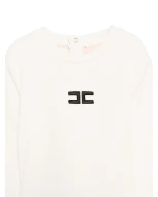 Elisabetta Franchi La Mia Bambina ロゴ刺繍入りの幾何学柄トラウザーズセット - サムネイル3