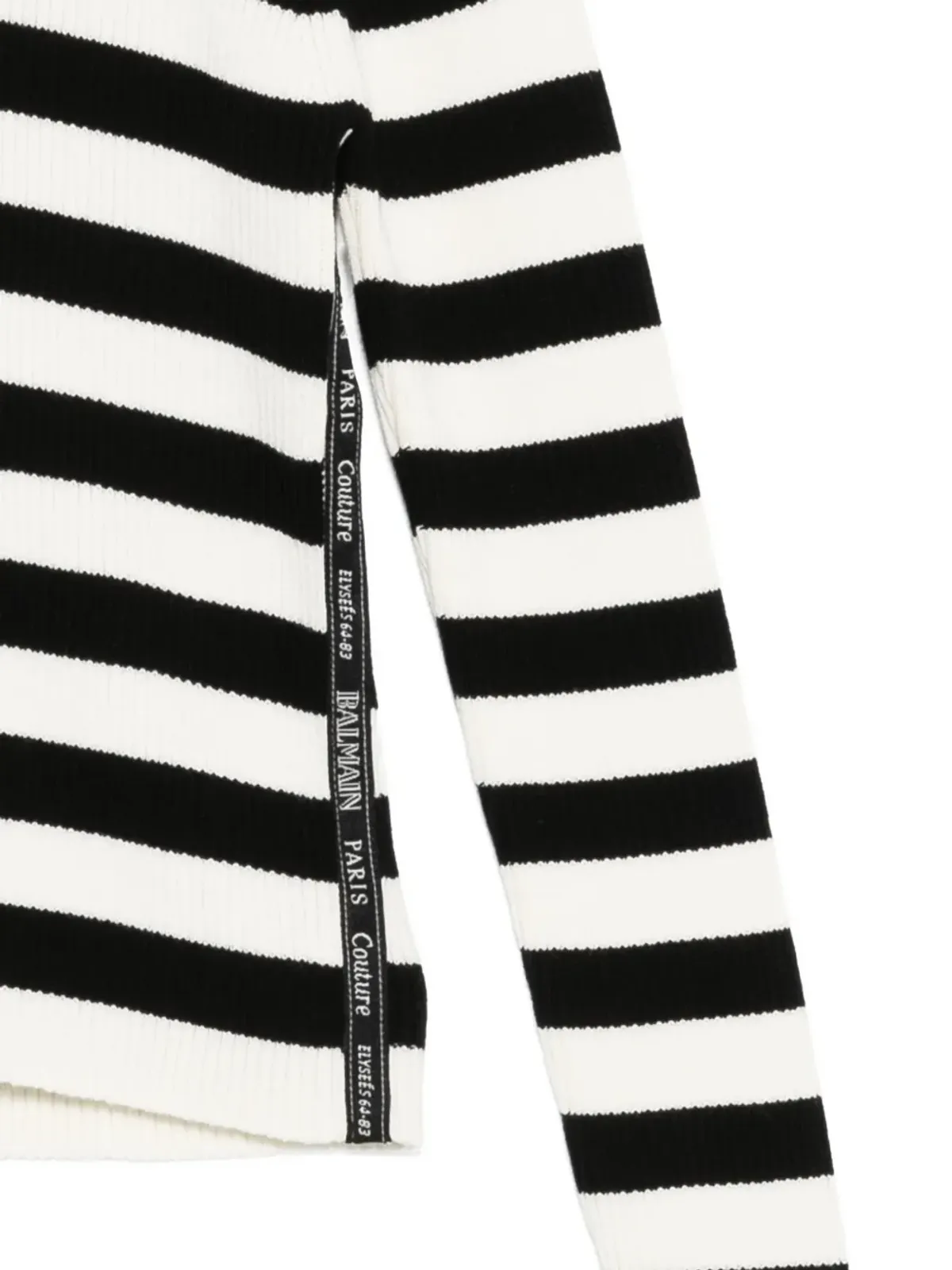 Balmain Kids ストライプ柄ハイネックセーター - 画像3