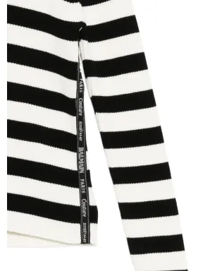 Balmain Kids ストライプ柄ハイネックセーター - サムネイル3