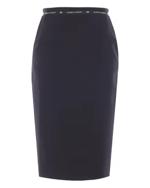 Elisabetta Franchi ロゴリボン ミディスカート - サムネイル1