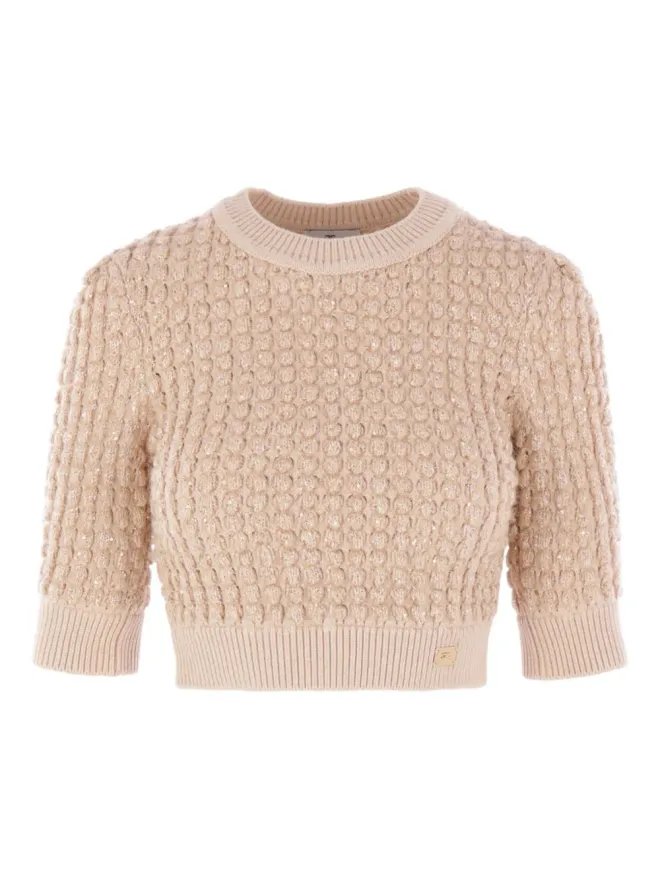 Elisabetta Franchi Elisabetta Franchi スパンコール付きケーブルニットセーターの商品画像