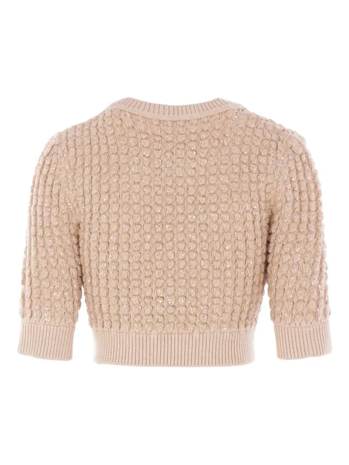 Elisabetta Franchi スパンコール付きケーブルニットセーター - 画像2