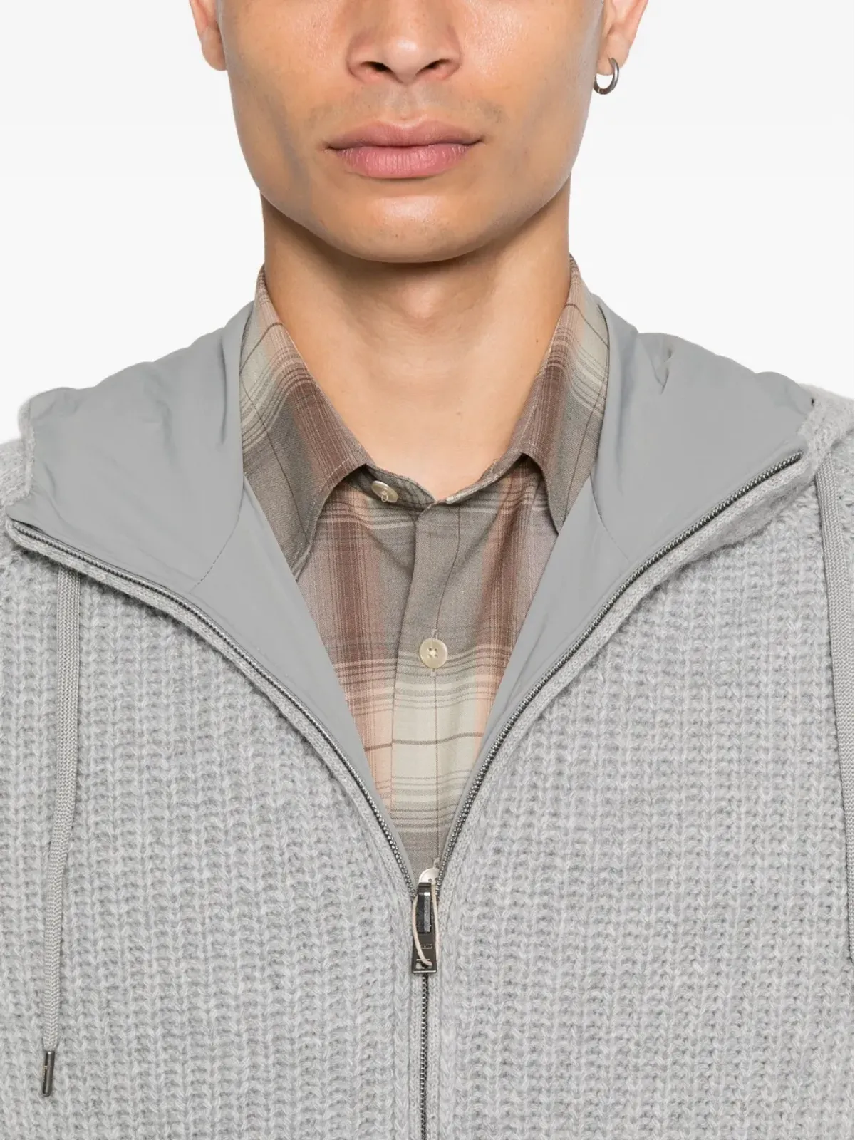 Herno ジップアップ ウールフーディ - 画像5