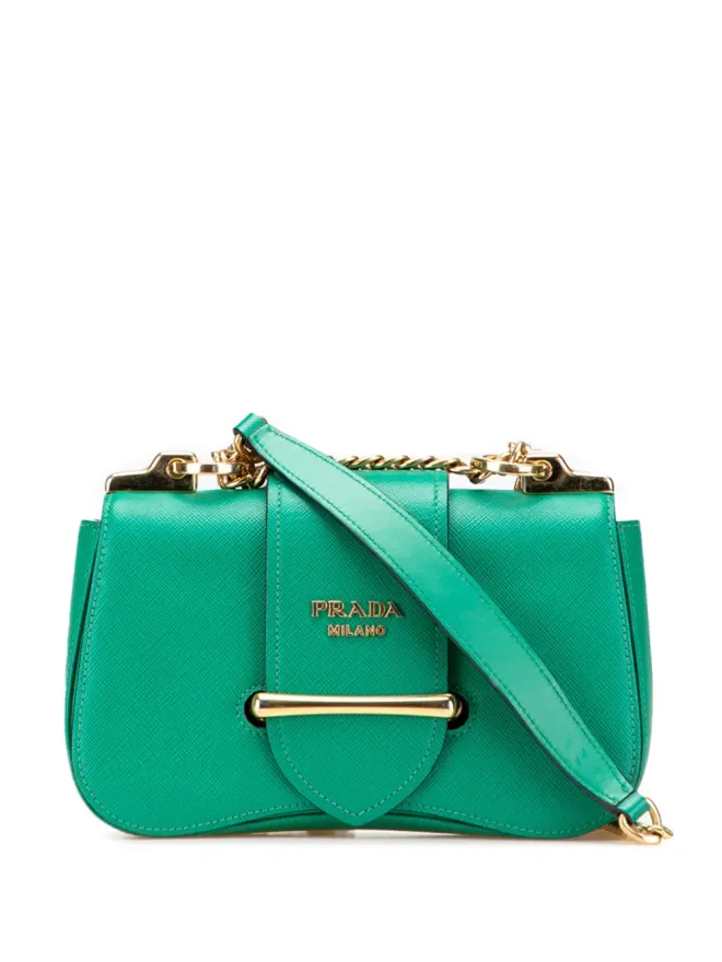 Prada Pre-Owned Prada ビンテージ サフィアーノ Sidonie クロスボディバッグ グリーンの商品画像