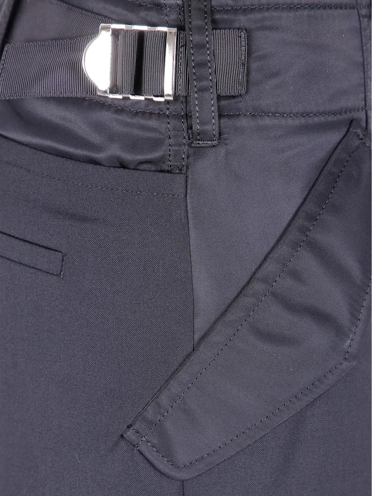 sacai ベルト付きパネルドパンツ - 画像3