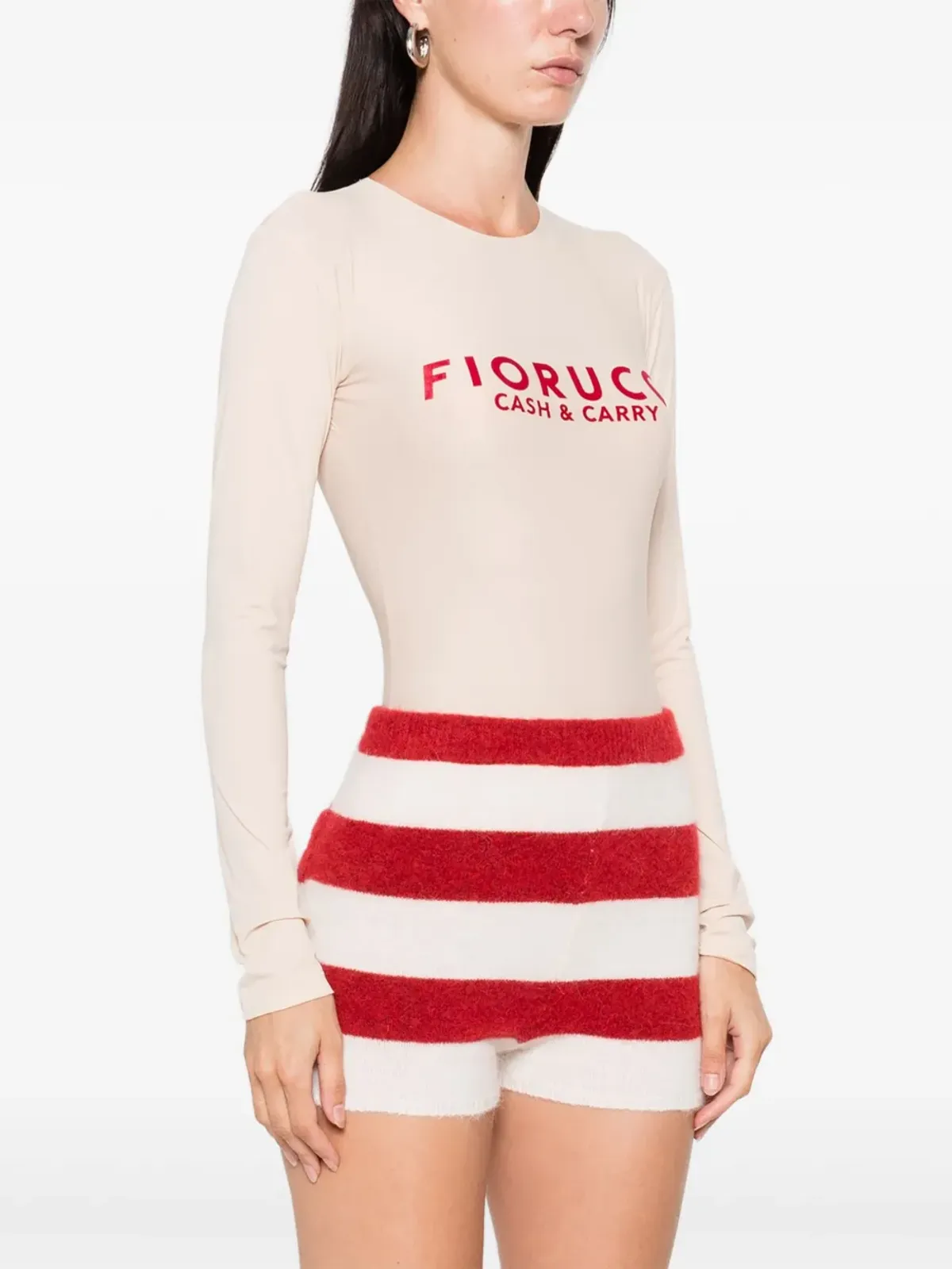 Fiorucci ロゴプリント長袖ボディスーツ - 画像3