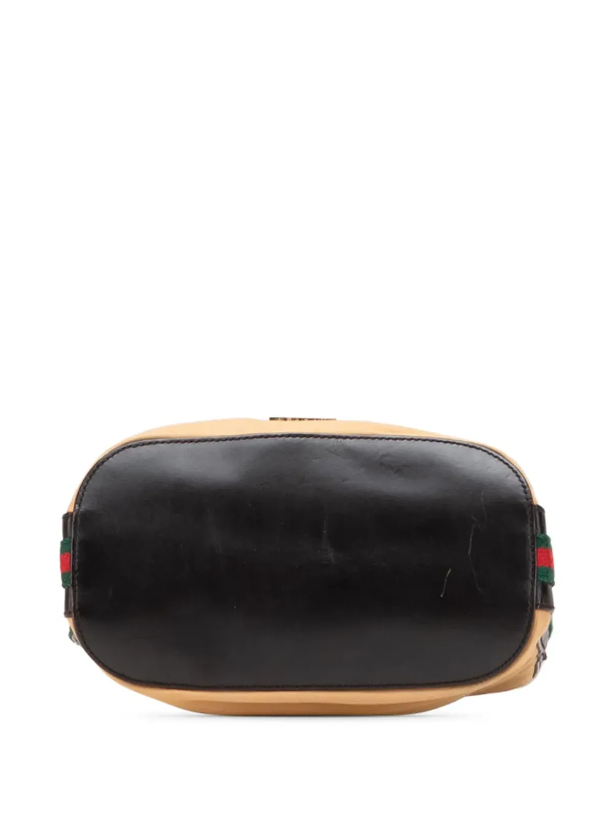 Gucci Pre-Owned キャンバス×ウェブ ショルダーバッグ ブラウン - 画像4