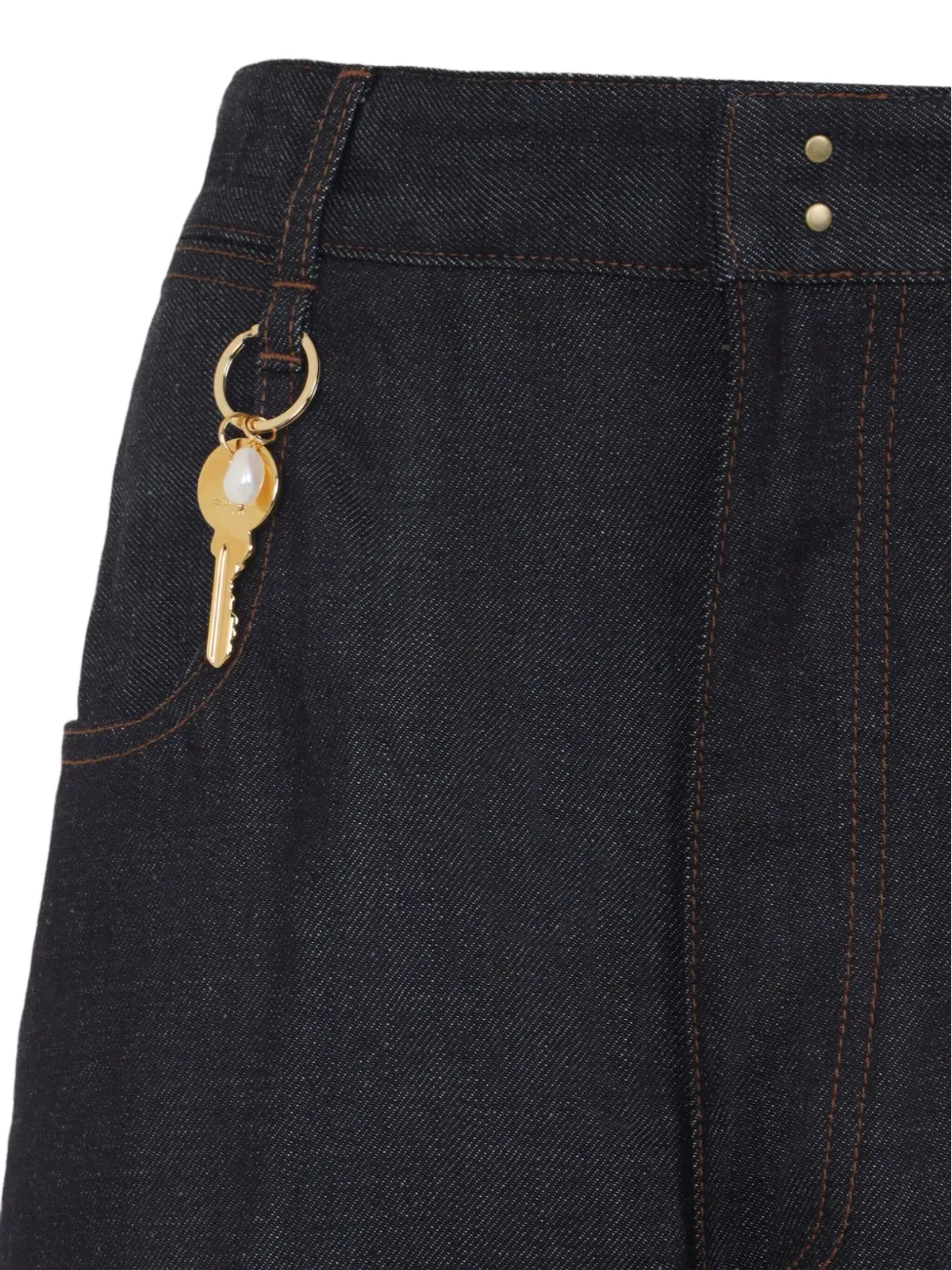 Carven キーチャーム付き コットン ジーンズ - 画像3