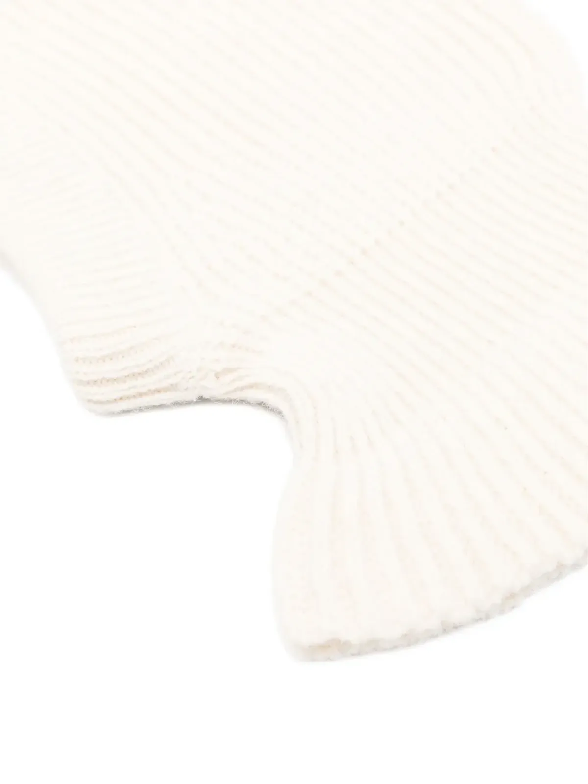 LEMAIRE ribbed-knit wool balaclava - Neutrals - 画像2