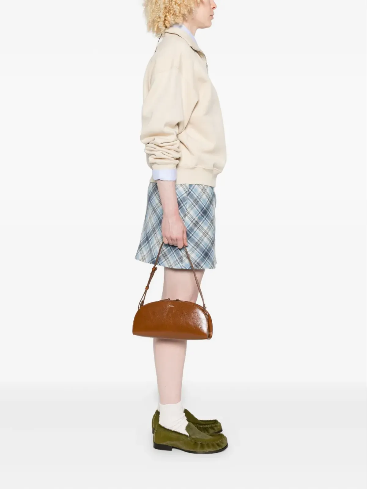 A.P.C. Demi-Lune レザーショルダーバッグ - 画像2