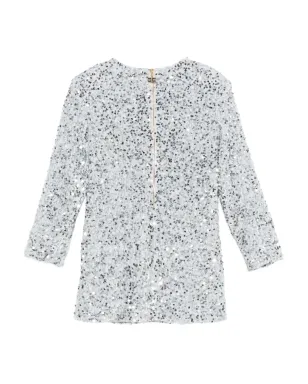 Elisabetta Franchi Kids スパンコールドレス - シルバー - サムネイル2