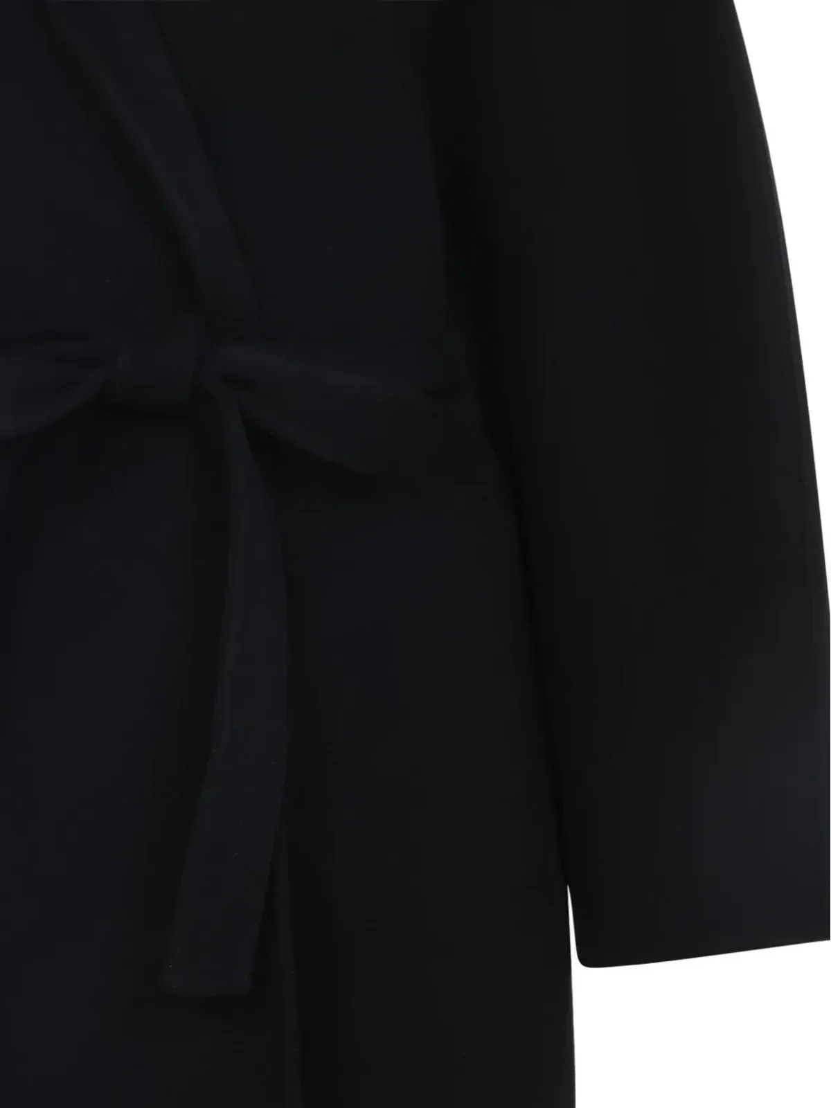 Alberta Ferretti ベルト付きウールコート - ブラック - 画像5