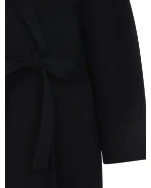 Alberta Ferretti ベルト付きウールコート - ブラック - サムネイル5