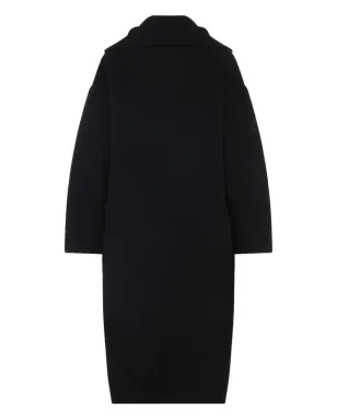 Alberta Ferretti ベルト付きウールコート - ブラック - サムネイル2