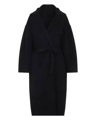 Alberta Ferretti ベルト付きウールコート - ブラック - サムネイル3