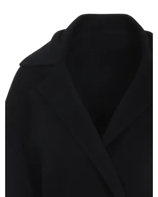 Alberta Ferretti ベルト付きウールコート - ブラック - サムネイル4