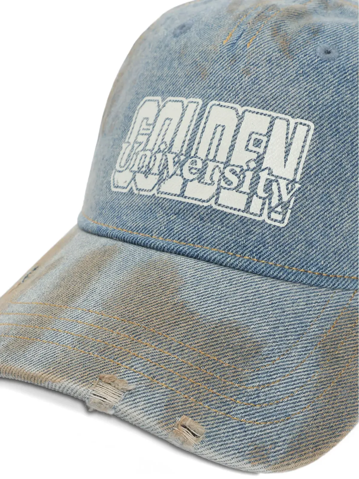 Golden Goose ダメージデニムキャップ - 画像3