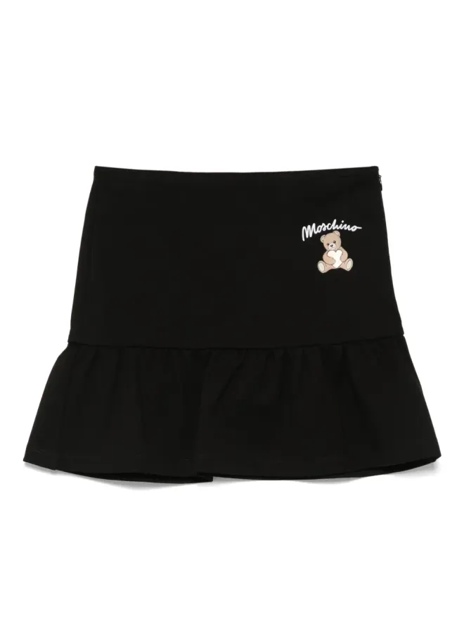 Moschino Kids Moschino Kids テディベア刺繍入りフリルスカートの商品画像
