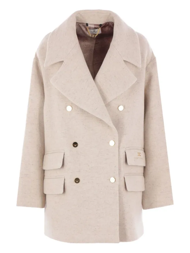 Elisabetta Franchi Elisabetta Franchi ダブルブレスト ゴールドボタン コートの商品画像