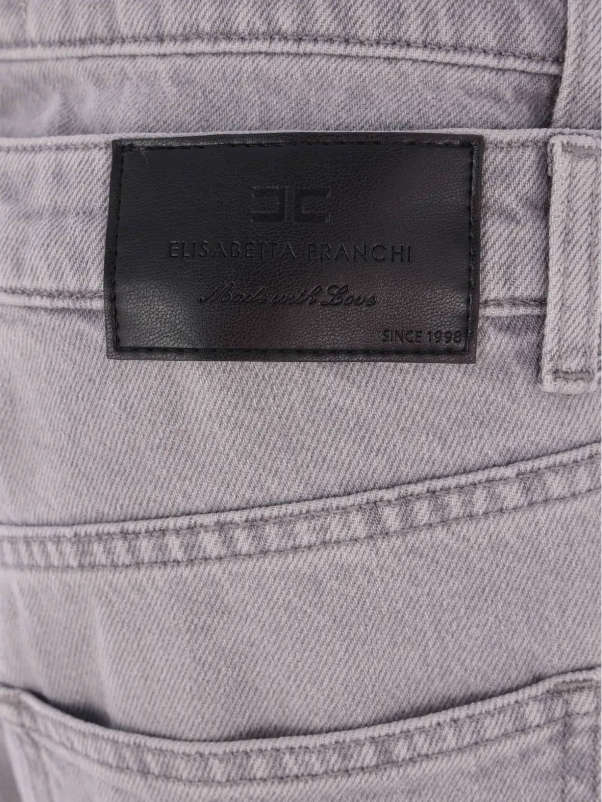 Elisabetta Franchi 刺繍ポケット付きデニムジーンズ - 画像4