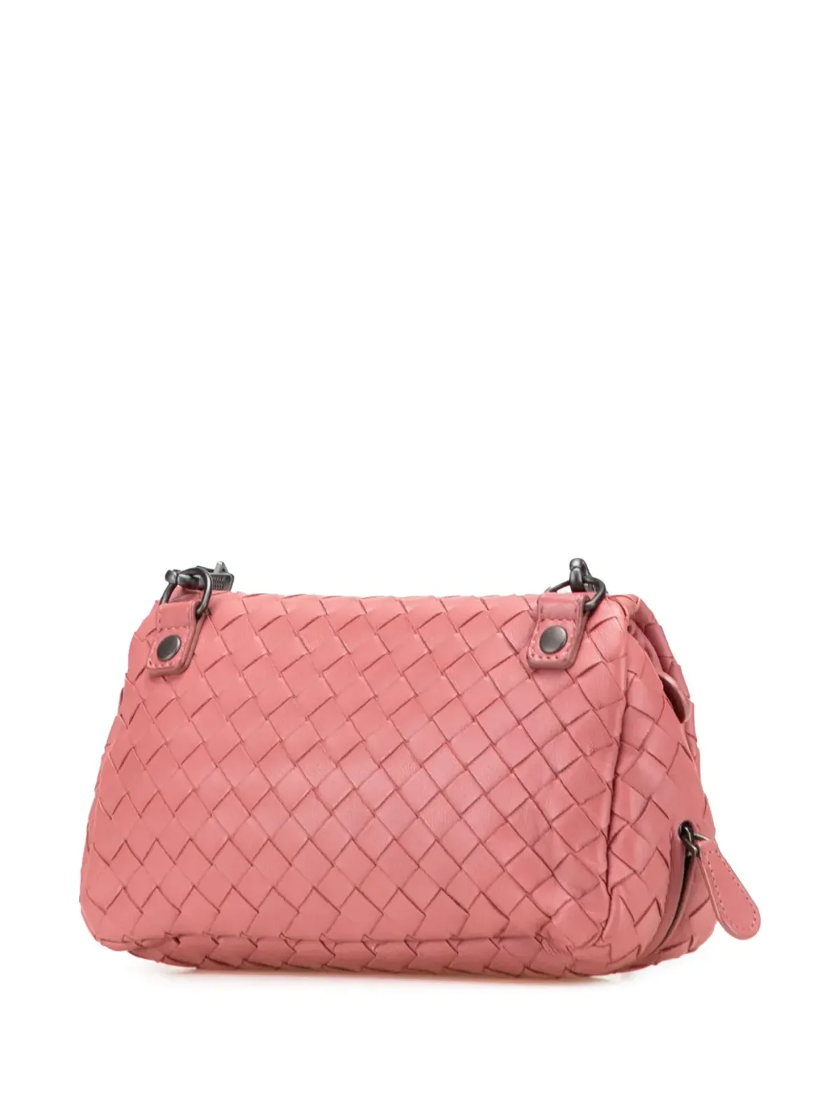 Bottega Veneta Pre-Owned ミニ ナパ レザー インテレッチャート 展開式チェーン クロスボディバッグ - ピンク - 画像3