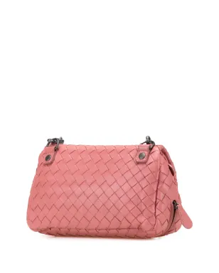 Bottega Veneta Pre-Owned ミニ ナパ レザー インテレッチャート 展開式チェーン クロスボディバッグ - ピンク - サムネイル3