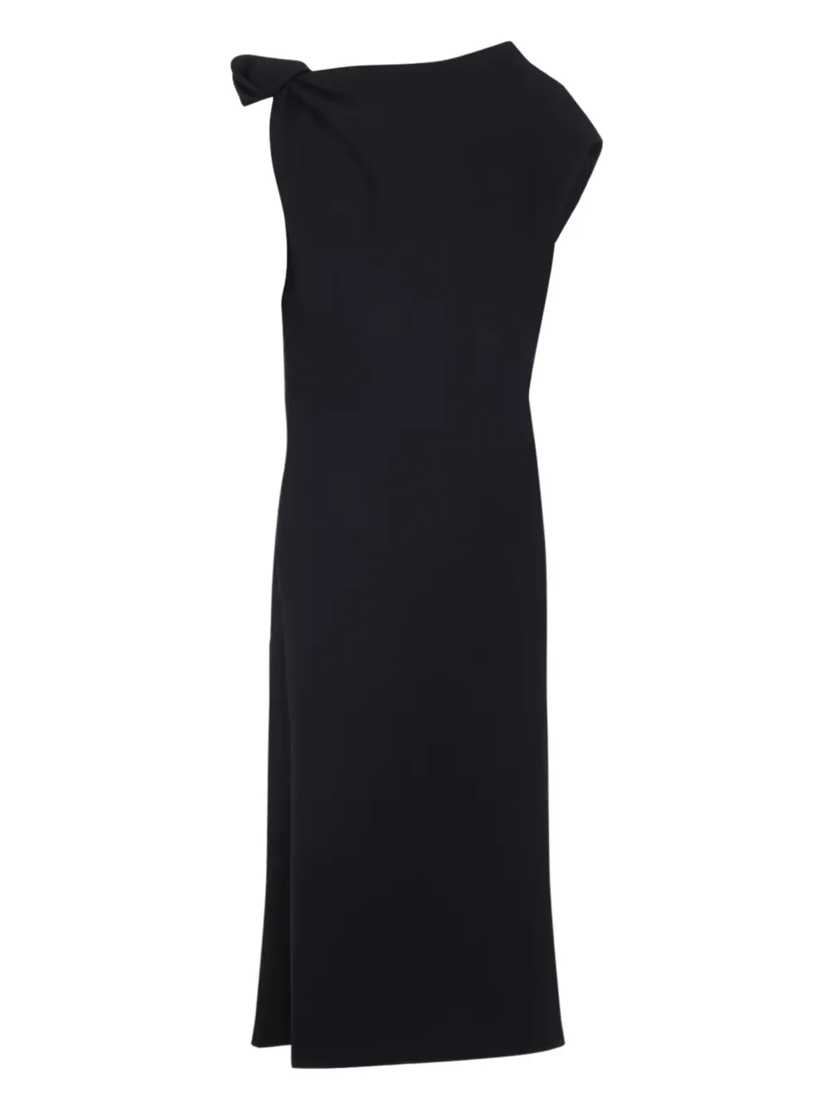 Carven ドレープネックラインの片肩ミディドレス - 画像2
